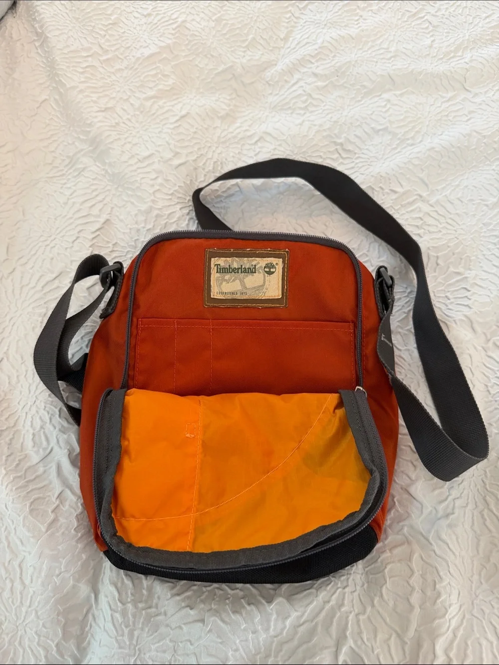 Timberland Olive, Orange & Gray Compact Crossbody Messenger